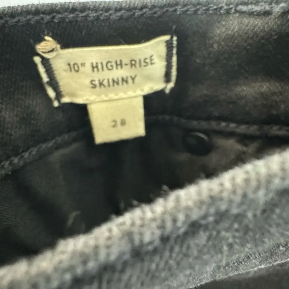 Madewell 10" High-Rise Skinny Jeans Black Stretch  Casual Women's 28 - Picture 9 of 12